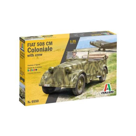 Italeri FIAT 508 CM Coloniale with crew  1:35 makett harcjármű (6550s)