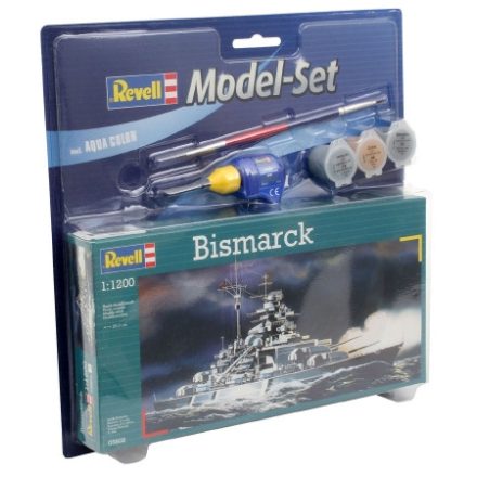 Revell Bismarck 1:1200 makett készlet kiegészítőkkel (65802)