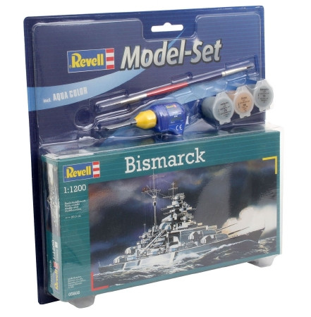 Revell Revell Bismarck 1:1200 makett készlet kiegészítőkkel (65802)