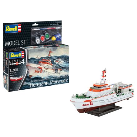 Revell Search & Rescue Hermann Marwede 1:200 makett készlet kiegészítőkkel (65812)