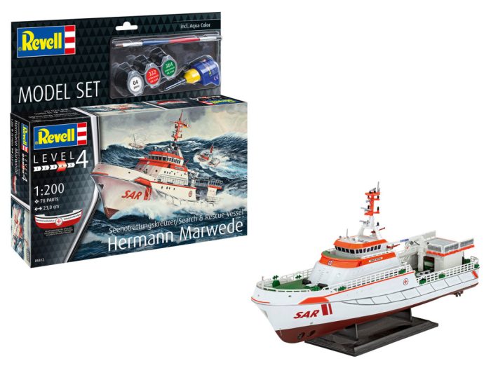 Revell Revell Search & Rescue Hermann Marwede 1:200 makett készlet kiegészítőkkel (65812)