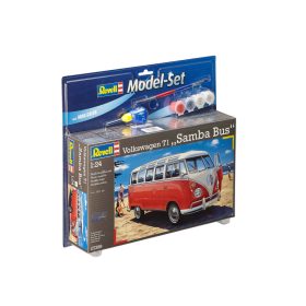   Revell Revell VW T1 Samba Bus 1:24 makett készlet kiegészítőkkel (67399)