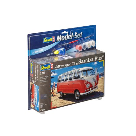 Revell VW T1 Samba Bus 1:24 makett készlet kiegészítőkkel (67399)