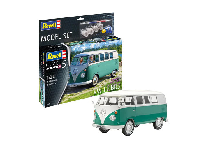 Revell Revell VW T1 Bus 1:24 makett készlet kiegészítőkkel (67675)