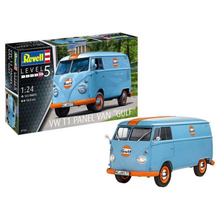 Revell Model Set VW T1 Panel Van (Gulf Decoration) 1:24 makett autó (67726)
