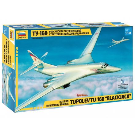 Zvezda Tupoljev TU-160 Blackjack 1:144 makett repülő (7002)
