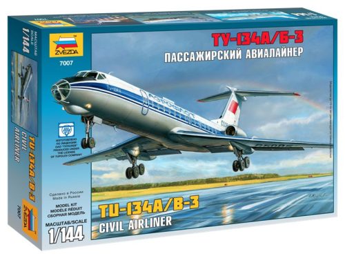 Zvezda Tupolev TU-134B polgári repülő makett 7007