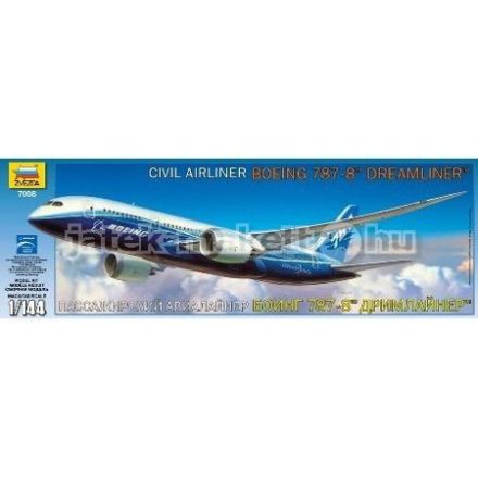 Zvezda Boeing 787 Dreamliner makett 1:144 makett repülő (7008)
