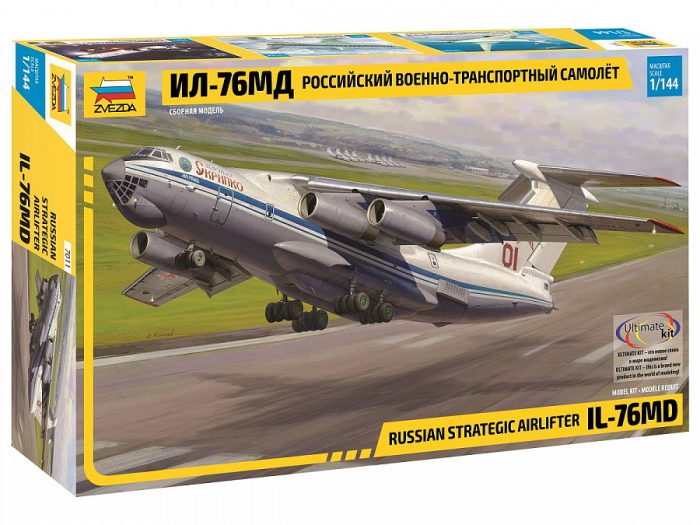 Zvezda Zvezda IL-76 1:144 makett repülő (7011)