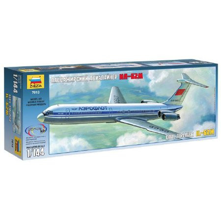 Zvezda Zvezda Ilushin Il-62M makett 1:144 makett repülő (7013)