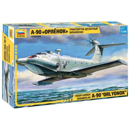 Zvezda Orlyonok Troop carrier Ekranoplan A-90 1:144 makett repülő (7016)