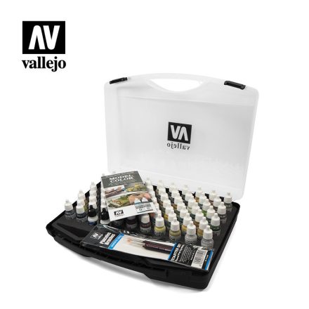 Vallejo Model Color - 72 Military colors + Brushes Paint set