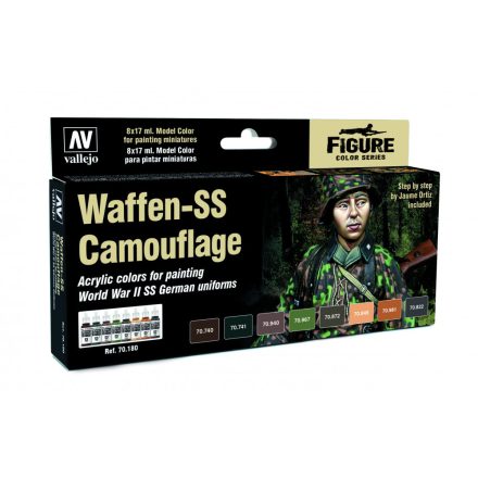 Vallejo 70180 Model Color - Waffen SS Camouflage by Jaume Ortiz Paint set