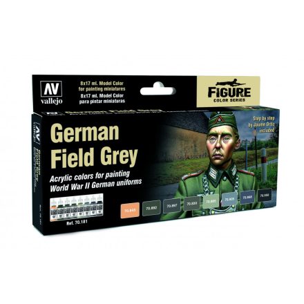 Vallejo 70181 Model Color - German Field Grey Uniform by Jaume Ortiz Paint set