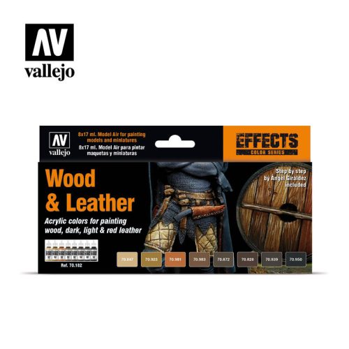 Vallejo Wood & Leather festék szett 70182