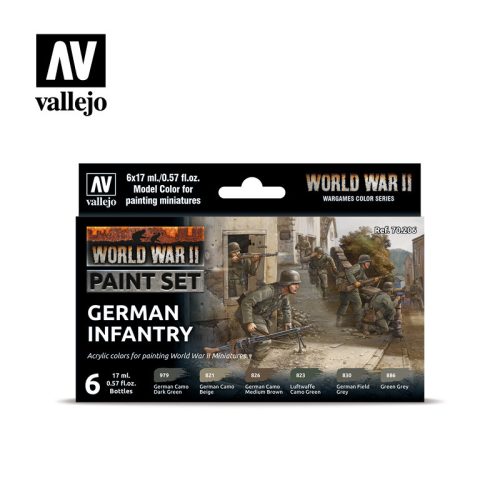 Vallejo WWII German Infantry festék szett 70206