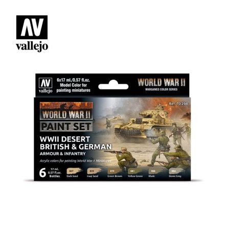 Vallejo 70208 Model Color - Desert British & German Armour & Infantry Paint set