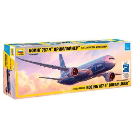 Zvezda Boeing 787-9 Dreamliner - Long fuselage 1:144 makett repülő (7021)