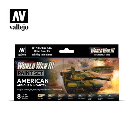 Vallejo 70220 Model Color - American Armour & Infantry Paint set