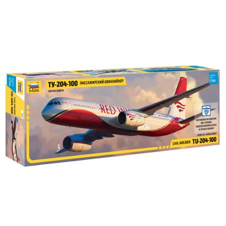 Zvezda Zvezda Tupoljev TU 204/100 makett 1:144 makett repülő (7023)