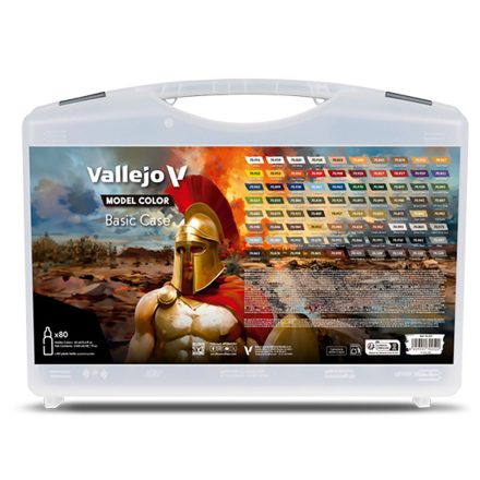 Vallejo Basic Case. Includes: 75 basic colors + 5 auxiliaries