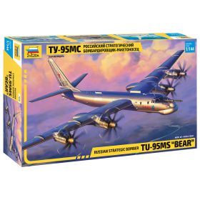   Zvezda Zvezda Tu-95 Soviet turboprop strategic bomber 1:144 makett repülő (7038)