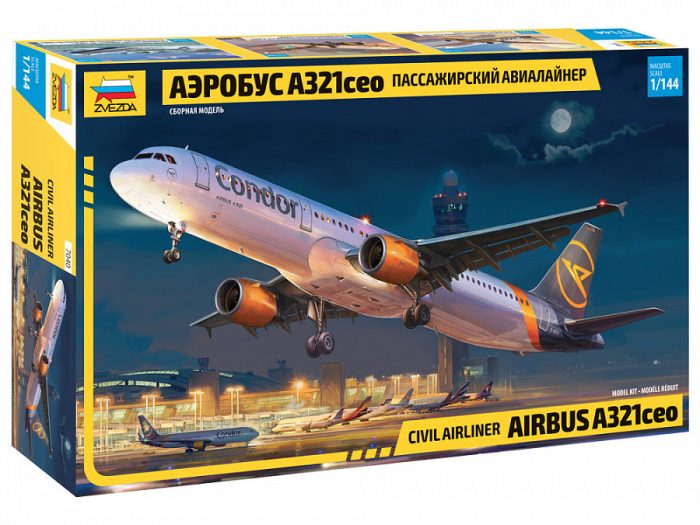 Zvezda Zvezda Airbus A321 CEO 1:144 makett repülő (7040)