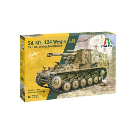Italeri Sd.Kfz.124 Wespe 10.5 cm. Leichte Feldhaubitze  1:72 makett harcjármű (7061s)