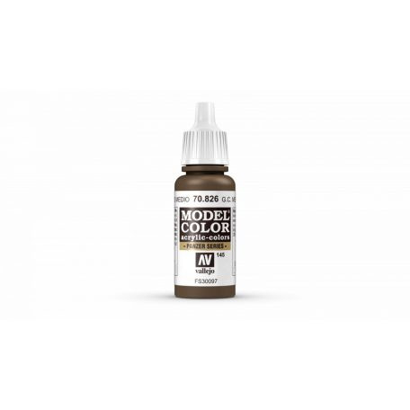 Vallejo Model Color Acrylfarbe – German Cam. Med. Brown, 17 Ml, Hochpigmentiert, Wasserbasiert, Für Modellbau & Miniaturen