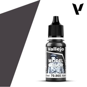  Vallejo Model Color - Oily Steel Szürke (acél/ezüst), Fémes