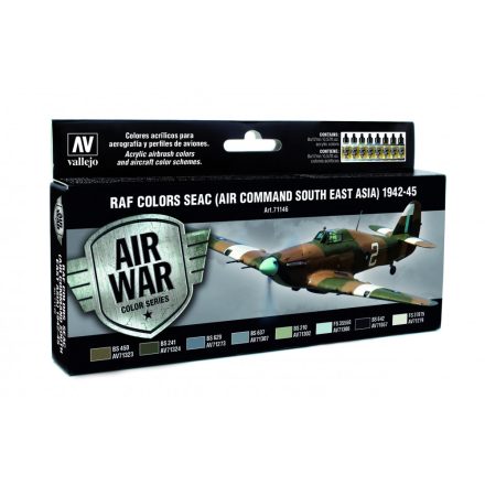 Vallejo 71146 Model Air - Seac (Air Command South East Asia) 1942-45 Paint set