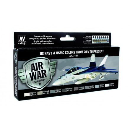 Vallejo 71155 Model Air - US Navy & USMC Colors from 70's to present Paint set
