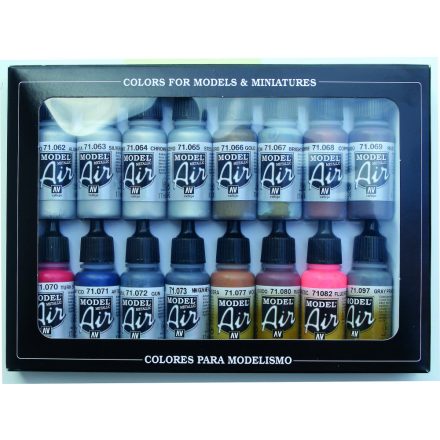 Vallejo 71181 Model Air - Metallic Effects Paint set