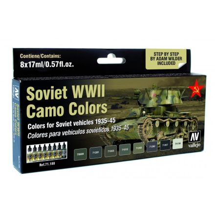 Vallejo 71188 Model Air - Soviet WWII Camo Colors by Adam Wilder Paint set