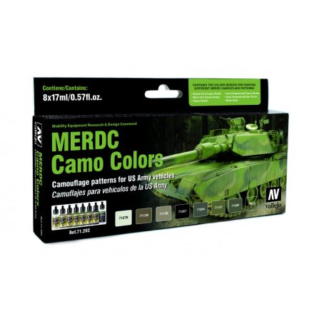 Vallejo 71202 Model Air - MERDC Camo Colors Paint set