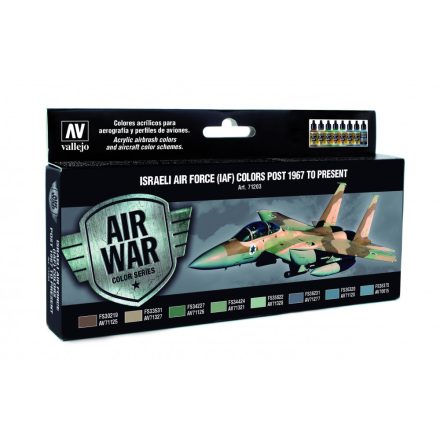 Vallejo 71203 Model Air - Israeli Air Force (IAF) Colors Post 1967 To Present Paint set