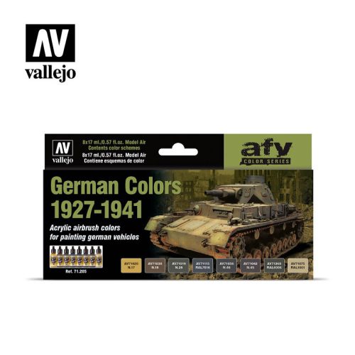 Vallejo German Colors 1927-1941 Air Color Set 71205