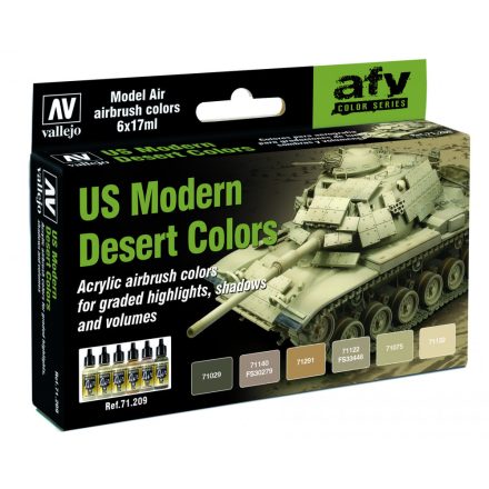 Vallejo 71209 Model Air - US Modern Desert Colors Paint set