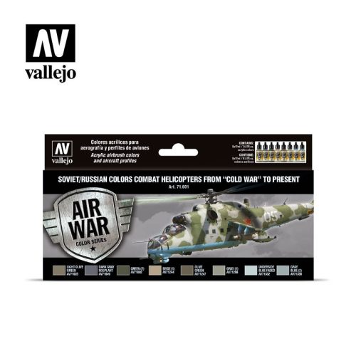Vallejo Model Air Paint Set - Soviet/Russian Combat Helicopters from "Cold War" to Present - 71601