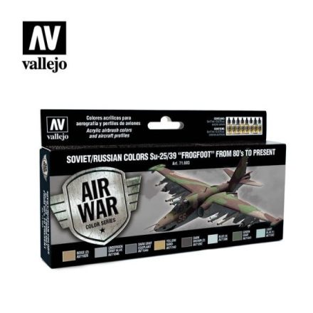 Vallejo 71603 Model Air - Soviet / Russian colors Su-25/39 "Frogfoot" from 80's to present Paint set