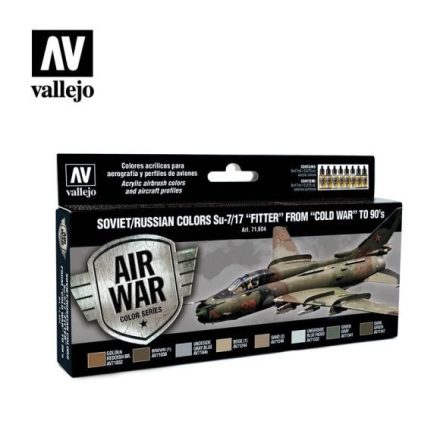 Vallejo 71604 Model Air - Soviet / Russian colors Su-7/17 "Fitter" from "Cold War" to 80's Paint set