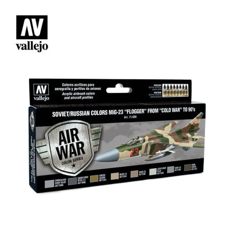 Vallejo 71606 Model Air - Soviet / Russian colors MiG-23 "Flogger" from 70's to 90's Paint set
