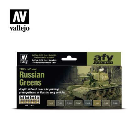 Vallejo 71613 Model Air - Russian Greens (1928's to Present) Paint set
