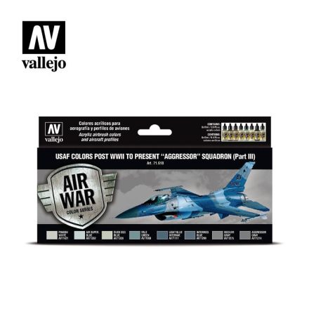 Vallejo 71618 Model Air - USAF colors post WWII to present Aggressor Squadron Part III Paint set
