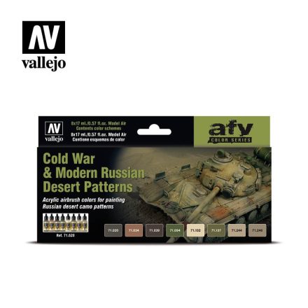 Vallejo 71620 Model Air - Cold War & Modern Russian Desert Patterns Paint set
