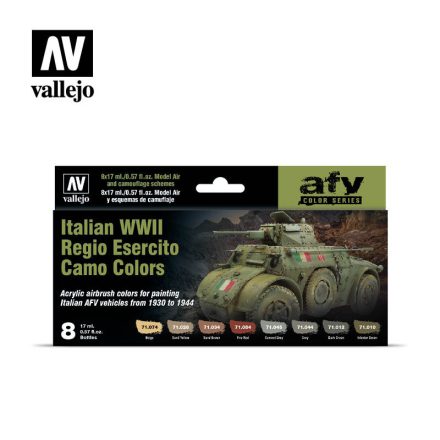 Vallejo Model Air - Italian WWII Regio Esercito Camo Colors Paint Set