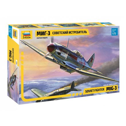 Zvezda MiG-3 Soviet Fighter makett 1:72 makett repülő (7204)