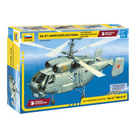 Zvezda Kamov Ka-27 Submarine Hunter Helix A 1:72 makett tengeralattjáró (7214)