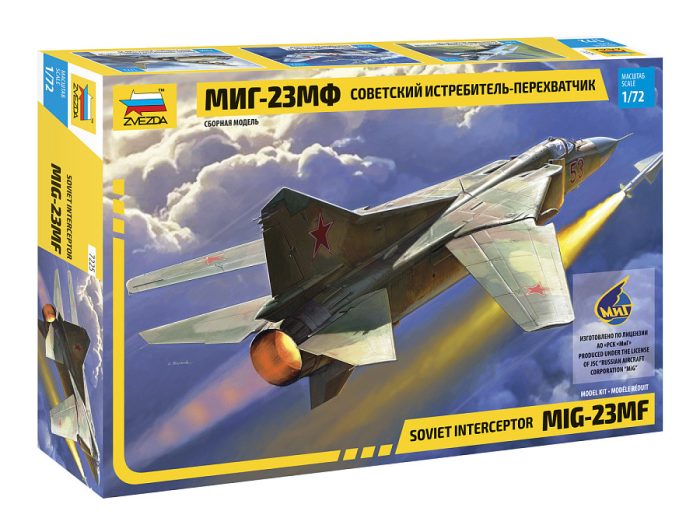 Zvezda Zvezda MIG-23 MF Soviet Interceptor 1:72 makett repülő (7225)