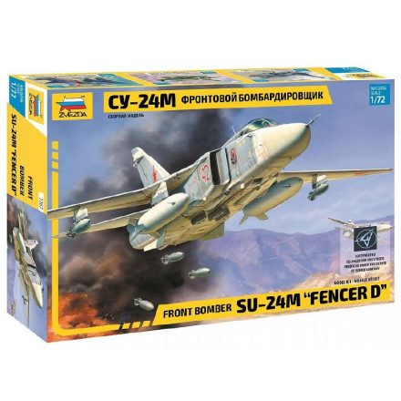 Zvezda Sukhoi Su-24M Fencer-B 1:72 makett repülő (7267)
